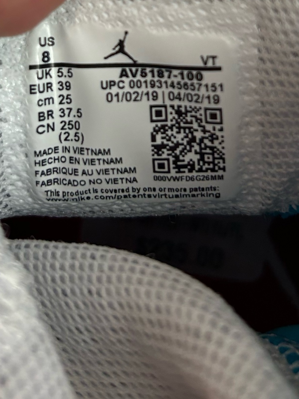 Nike Air Jordan Latitude 720 - White / Aqua / Concord - Size 8 US - Picture 11 of 11